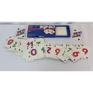 Vintage SKIP-BO 1986 Card Game Complete Original 1980s Kid Family Game Night
